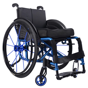 BEIZ 24-Inch Big Wheels Sport Wheelchair Folding Manual with Comfortable Cushion Parts Detachable 3-Year Warranty