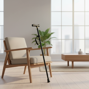 Black Stand Up Folding Walking Frame