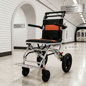 All-Terrain Outdoor Aluminum Lightweight Wheelchair Compact Folding Portable
