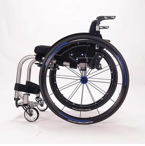 10kg Aviation Aluminium Alloy Wheelchair Sport Wheelchair lightweight Big Wheels and Side Guard Detachable