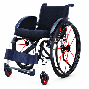 Lightweight Foldable Manual Sport Wheelchair for Disabled CE ISO Certified Aluminum Alloy Chair
