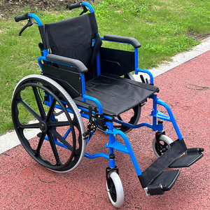 Foldable Manual Wheelchair Lightweight Portable Design for Hospitals