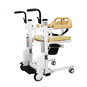 Portable Medical Wheelchair Electric Elderly Patient Transfer Toilet Lift Commode Chair