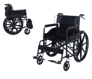 Foldable Manual Wheelchair With Commode Chair Optional Detachable Handbrake